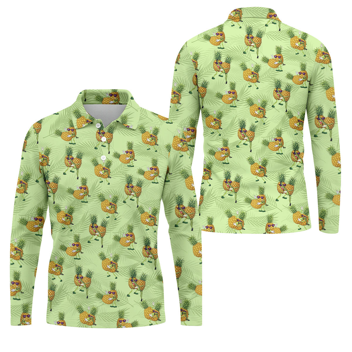 Pineapple Couple Naughty Position Fun Golf Shirts For Men, Valentines Golf Gift, Polo Shirts For Men