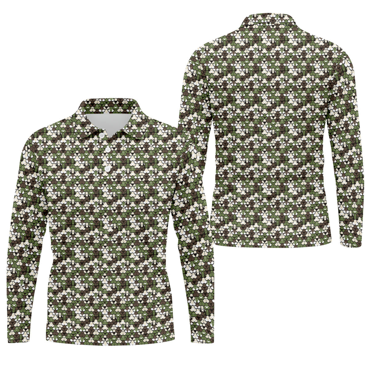 Adult Humor Camouflage Men's Golf Shirt, Funny Naughty Polo, Polo Shirts For Men