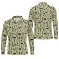 Mushroom Pattern Hand-drawn Art Hawaiian Golf Shirt, Men's Golf Shirt, Polo Shirts For Men