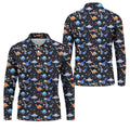 Colorful Dinosaur Hawaiian Golf Shirt, Cute Golf Outfit, Men's Golf Shirt, Polo Shirts For Men