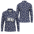 Funny Seagull Halloween Golf Shirt, Cartoon Bird Pattern, Mens Golf Apparel, Hawaiian Golf Shirt