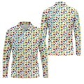 Autism Awareness Jigsaw Puzzle Pieces Rainbow Paint Splatter Men's Golf Shirt, Polo Shirts For Men