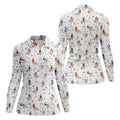 Retro Pin Up Martini Cocktail Hawaiian Golf Shirt, Ladies Golf Shirts, Performance Golf Shirt