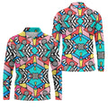 Abstract Geometric Pop Art Golf Polo Shirt, Men's Golf Shirt, Mens Golf Apparel
