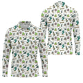 White Desert Golf Icons Pattern Golf Polo Shirt, Hawaiian Golf Shirt, Golf Polo Shirts For Men