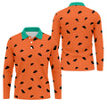 Watermelon Slice Polo Shirt, Orange Summer Design, Golf Shirts For Men