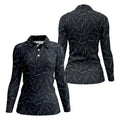 Minimalist Neon Lightsaber Pattern Golf Shirt, Women’s Golf Tops, Performance Golf Shirt