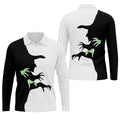 Halloween Wicked Witch Shadow Golf Shirt, Men's Golf Shirt, Hawaiian Golf Shirt