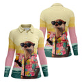 Funny Otter Tropical Theme Hawaiian Golf Shirt, Golf Shirt For Women, Golfing Apparel