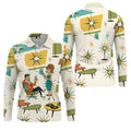 Atomic Cocktail Lounge Retro Hawaiian Golf Shirt, Men's Golf Shirt, Polo Shirts For Men