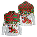 Christmas Santa Golfer and Gifts Polo Shirt, Women’s Golf Polo, Golf Shirts For Women