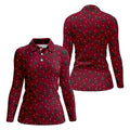 Funny Giant Monster Golf Pattern Polo Shirt, Womens Golf Tops, Ladies Golf Shirts
