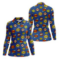 Funny Comic Pop Art Golf Shirt, Ladies Golf Shirts, Golf Tops For Women