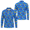 Playful Geometric Memphis Style Golf Tops For Men, Polo Shirts For Men, Golf Shirts For Men