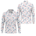 Flamingo Funny Golf Pattern Polo Shirt, Men's Golf Shirt, Golf Apparel For Men