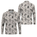 Mice and UFOs in a Fantasy Woodland Pattern Hawaiian Golf Polo, Golf Tops For Men, Golfing Apparel