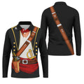 Swashbuckler Pirate Golf Shirt, Caribbean Captain Costume Pattern, Golf Shirt For Men