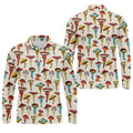 Funny Mushroom Legs Pattern Golf Polo Shirt, Printed Golf Shirts, Golf Polo Shirts For Men