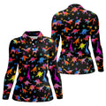 Dinosaur Lover Colorful Golf Shirt, Ladies Golf Shirts, Women's Golf Tops