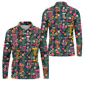 Dark Tropical Disc Golf Basket Polo Shirt, Printed Golf Shirts, Golf Apparel For Men