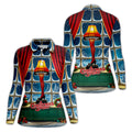 Funny Christmas Leg Lamp Window Golf Polo Shirt, Women’s Golf Polo, Golf Tops For Women