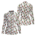 Bigfoot Golfer Pattern Women's Golf Tops, Golf Shirts For Women, Performance Golf Shirt