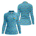 Awareness Understanding Acceptance Autism Ribbon Blue Golf Shirt, Autism Awareness Colors Women's Golf Tops