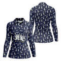 Funny Seagull Halloween Golf Shirt, Cartoon Bird Pattern, Women's Golf Apparel, Printed Golf Shirt