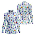 Autism Awareness Colors Puzzles Butterfly Floral Golf Shirt, Women's Golf Tops, Ladies Golf Shirts