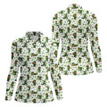 Funny Leprechaun Golf And Beer Green Shamrocks St Patrick's Day Golf Shirt, Women's Golf Shirts, Ladies Golf Polos