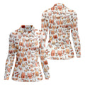 Funny Adult Body Parts Pattern Shirt, Women's Golf Tops, Printed Golf Shirt