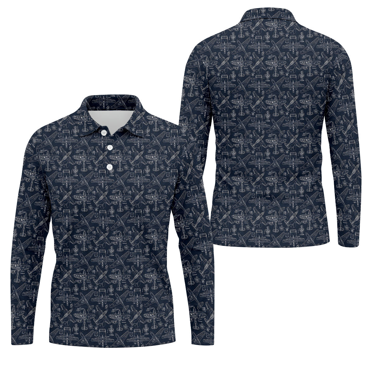 Aircraft Models Airplane Blueprints Golf Tops For Men, Polo Shirts For Men, Golf Shirts For Men