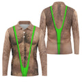 Funny Hairy Chest Green Suspender Golf Shirt, Funny Golf Shirt, Men's Golf Shirt, Polo Shirts For Men (Copy)