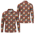 Groovy Hippie Santa Seamless Pattern Golf Shirts, Gifts For Golf Lovers, Christmas Golf Shirt, Golfing Apparel