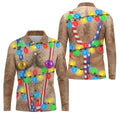 Lights Suspenders Christmas Golf Shirt, Golf Polo Shirts For Men, Mens Golf Shirts