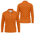 Spooky Bats Orange Halloween Golf Shirt, Polo Shirts For Men, Golf Gift For Men, Golfing Apparel