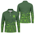 Shenanigans Coordinator Golf Ball Pattern St Patrick Day Green Golf Shirt, Golf Tops For Men, Golf Shirts For Men