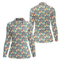 In A World Where You Can Be Anything Be Kind Autism Awareness Puzzle Pattern White Golf Shirt, Women's Golf Shirts