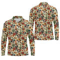 Day Of The Dead Sugar Skull Floral Polo Shirt, Mens Golf Polo, Hawaiian Golf Shirt