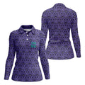 Foolish Mortals Haunted Pattern Golf Polo Shirt, Women's Halloween Shirt, Womens Golf Tops