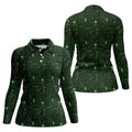 Computer Circuit Board Hawaiian Golf Shirt, Coder Gift Women's Golf Tops, Ladies Golf Shirts