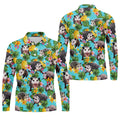 Funny Opossums Among Pineapples Hawaiian Golf Polo, Golf Tops For Men, Golfing Apparel