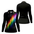 Rainbow Galaxy LGBT Support Gradient Ladies Golf Tops, Pride Month Golf Shirt For Women