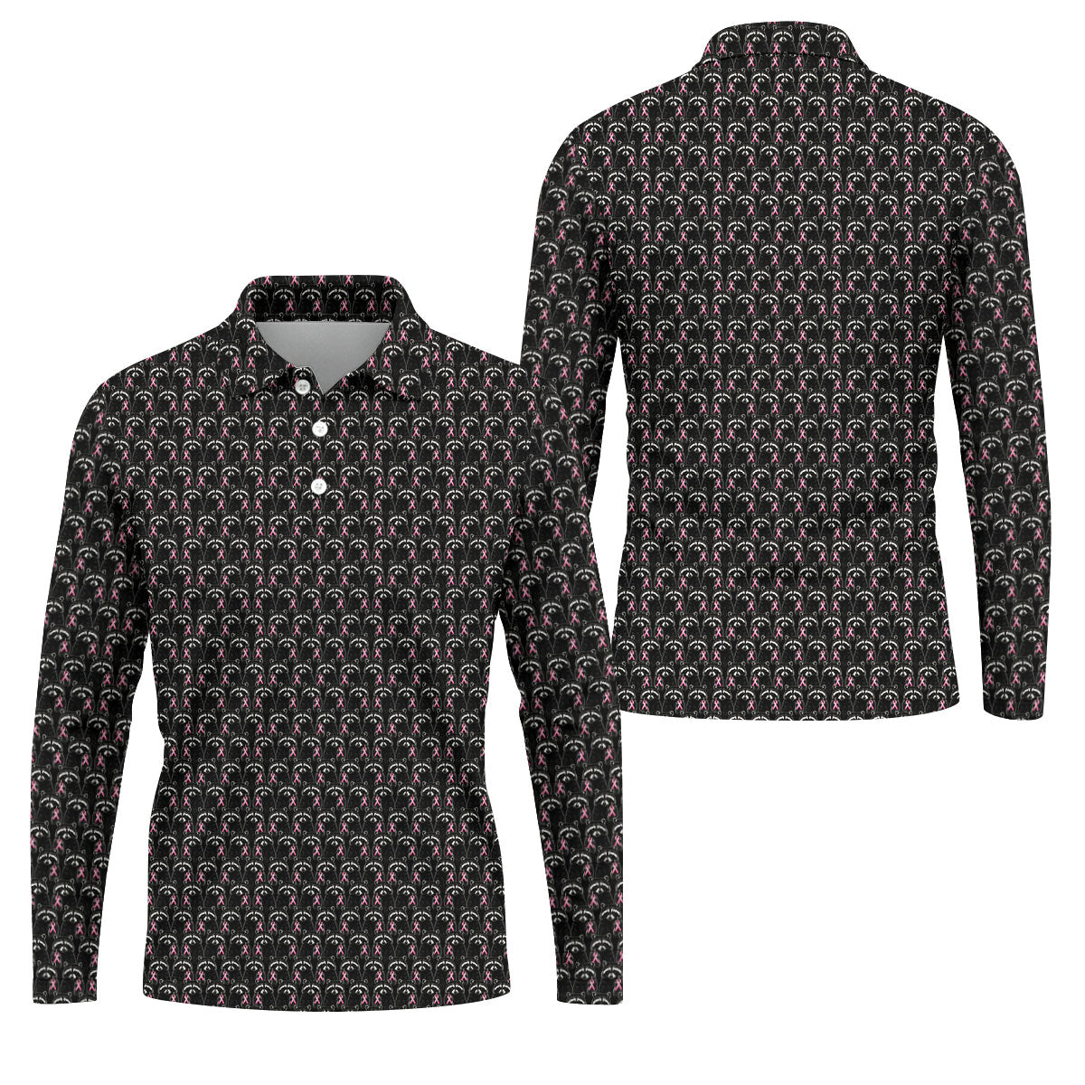 Funny Raccoon Middle Finger Breast Cancer Polo Shirt, Mens Golf Shirts, Mens Polo Shirts