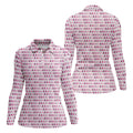 Middle Finger Pink Ribbon Breast Cancer Golf Shirt, Women’s Golf Polo, Ladies Golf Shirts