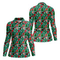 Adorable Cartoon Characters Xmas Golf Shirts, Cute Women's Golf Clothes, Ladies Golf Polos, Christmas Golf Shirt