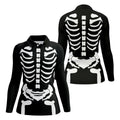 Halloween Skeleton Costume Golf Shirt, Women's Golf Polo, Hawaiian Golf Shirt
