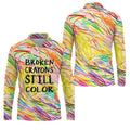 Broken Crayons Still Color Golf Polo Shirt, Men's Golf Shirt, Mental Health Awareness Shirt