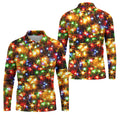 Sparkling Lights Christmas Golf Shirt, Mens Golf Shirts, Golf Apparel For Men