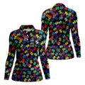 In A World Where You Can Be Anything Be Kind Autism Awareness Puzzle Pattern Golf Shirt For Women, Ladies Golf Polos